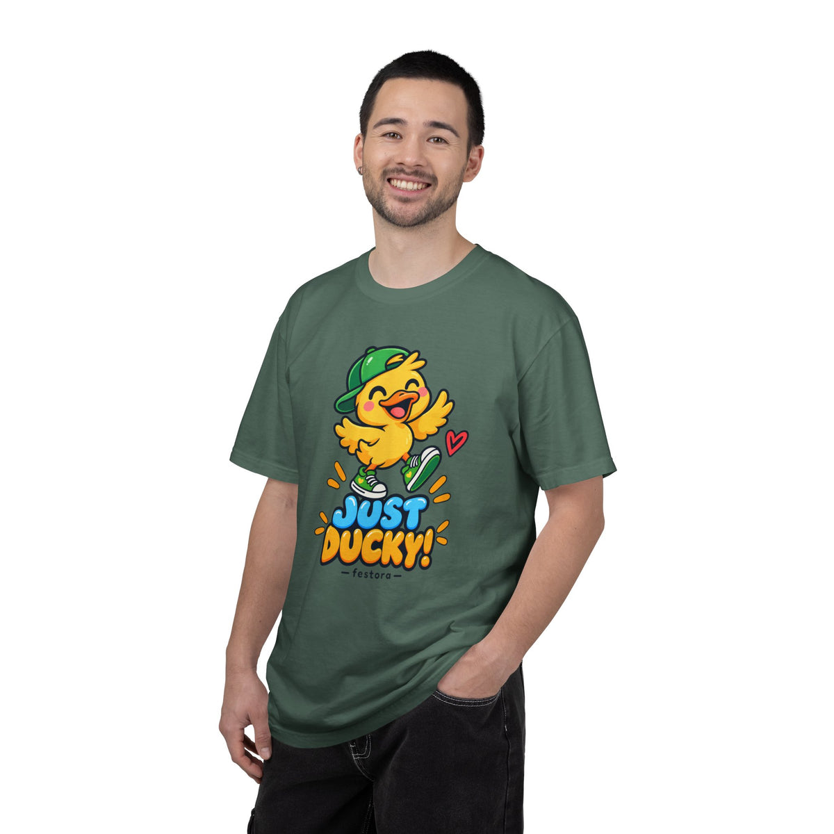 Just Ducky! – Cute Happy Duck Graphic T-Shirt