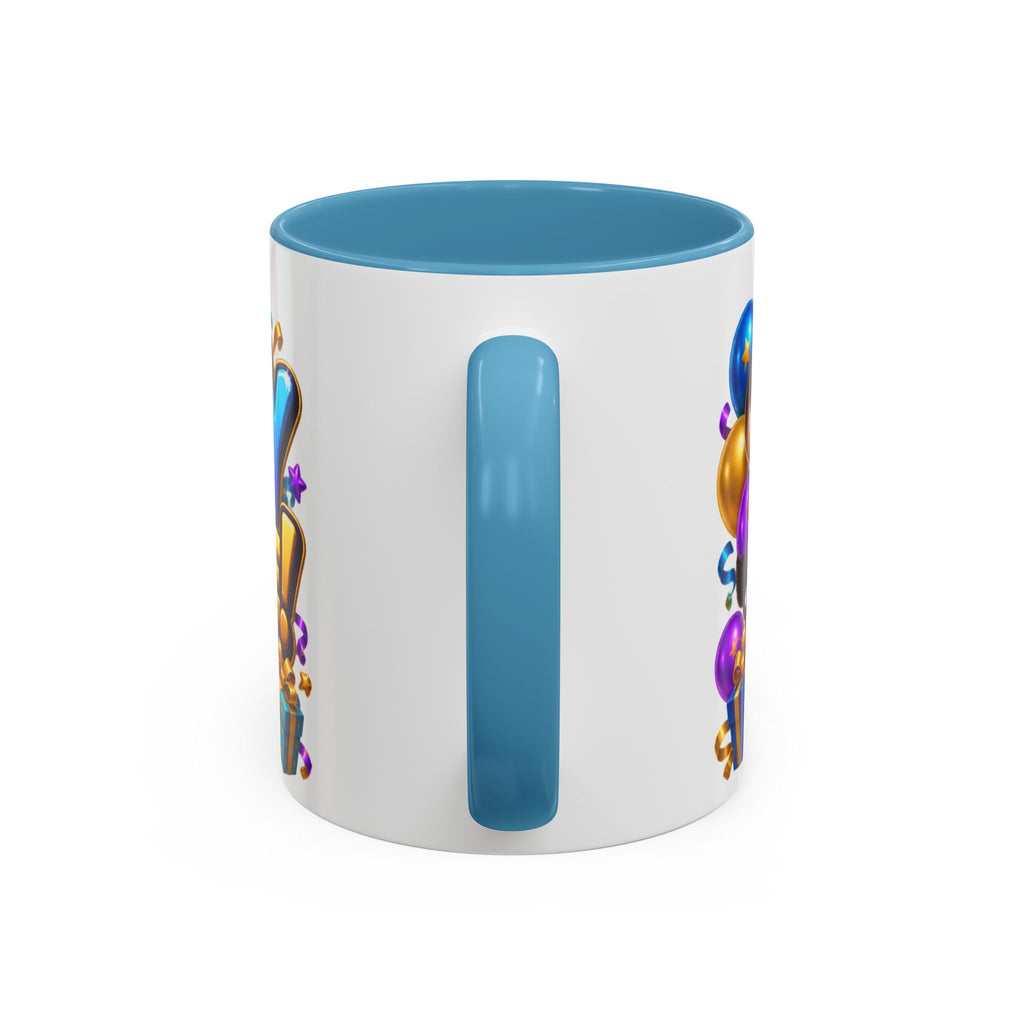 Birthday Stampede White Mug – Cute Buffalo Birthday Cup, Colorful Fun Party Gift