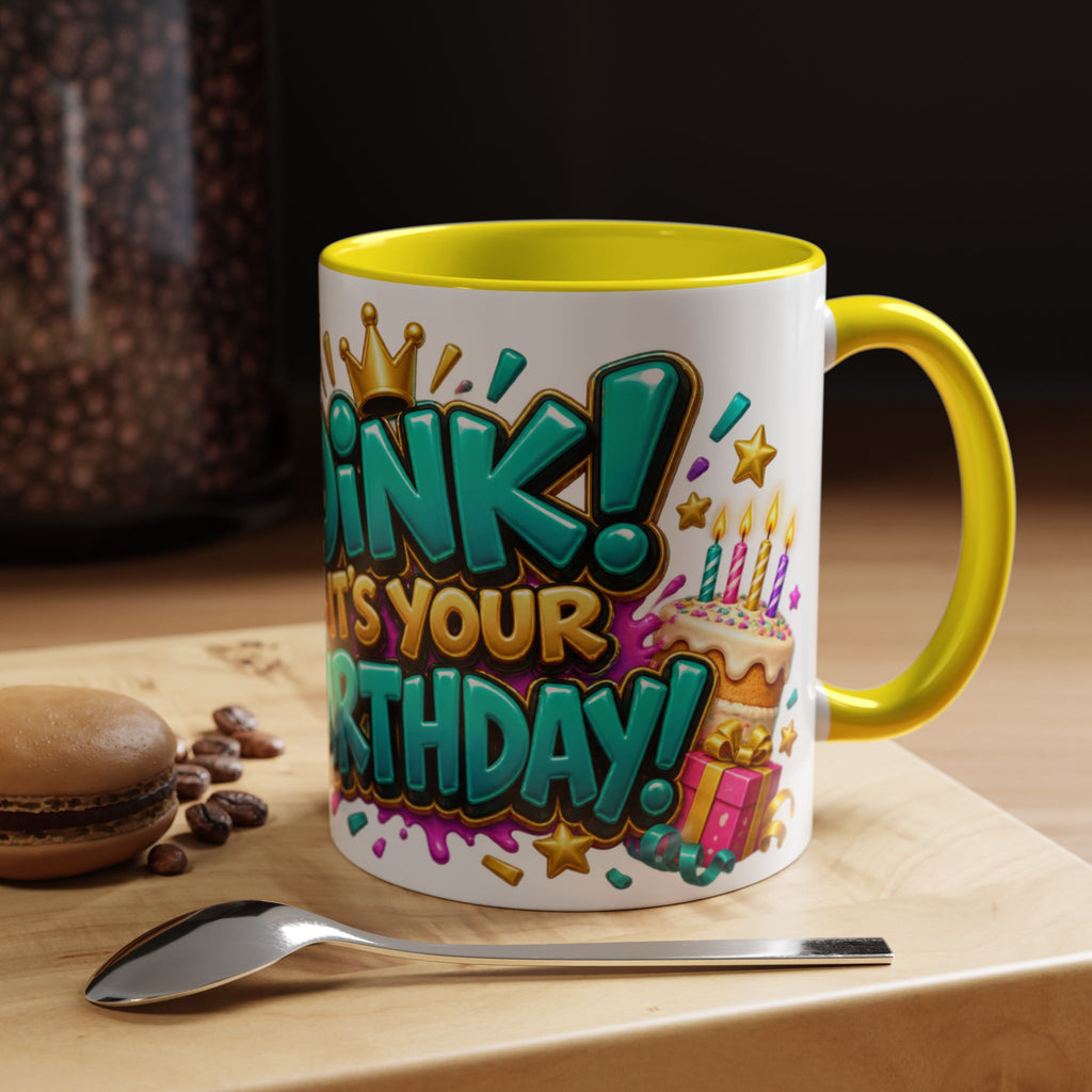 Oink! It’s Your Birthday White Mug – Cute Pig Birthday Cup, Colorful Funny Party Gift