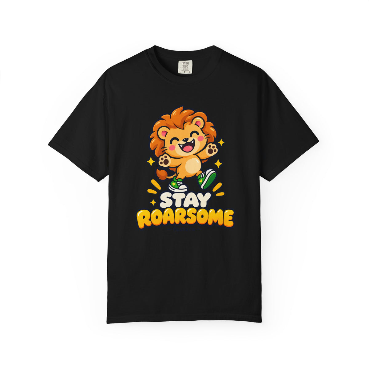 Stay Roarsome – Cute Happy Lion Graphic T-Shirt