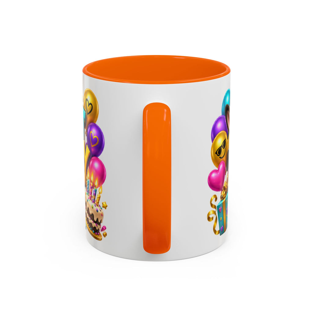Kickin’ It Birthday Style Donkey White Mug – Funny Happy Birthday Party Cup, Cute Colorful Gift
