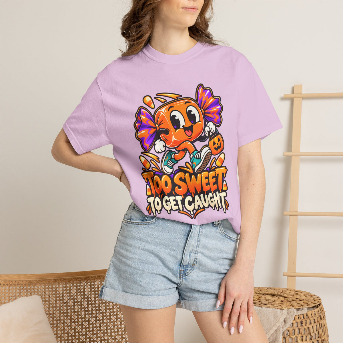 Too Sweet to Get Caught – Cute Halloween Candy T-Shirt