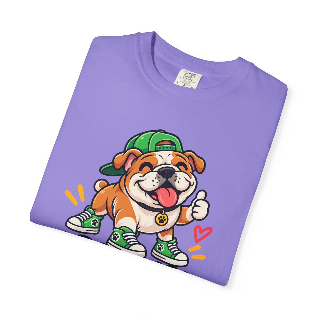 Bark If Happy – Cute Bulldog Graphic T-Shirt