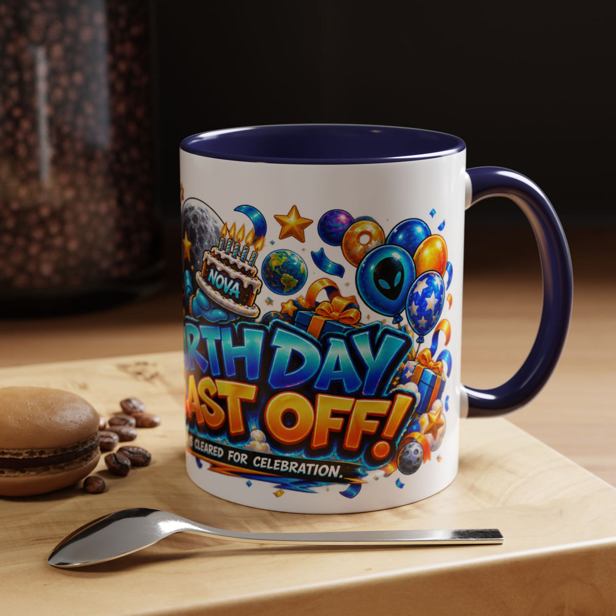 Festora Alien Birthday Mug – Birthday Blast Off Coffee Cup