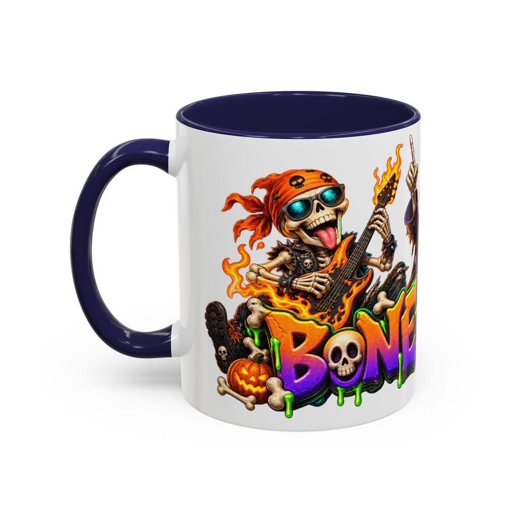 Bone to Be Wild Skeleton Crew Halloween White Mug