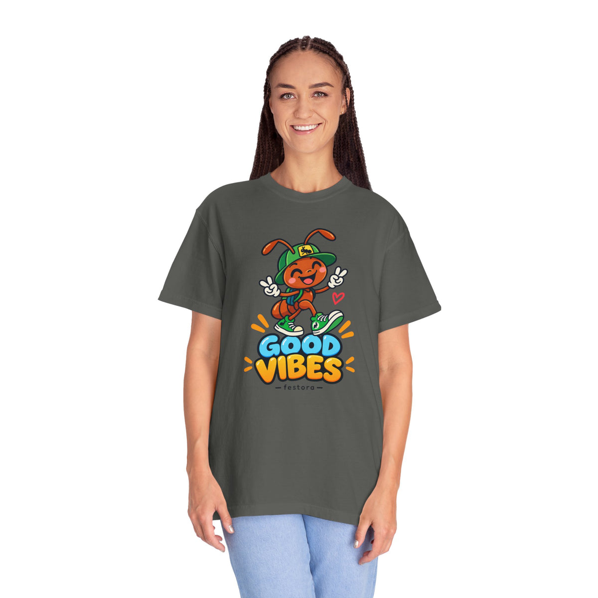 Good Vibes – Happy Ant Graphic T-Shirt