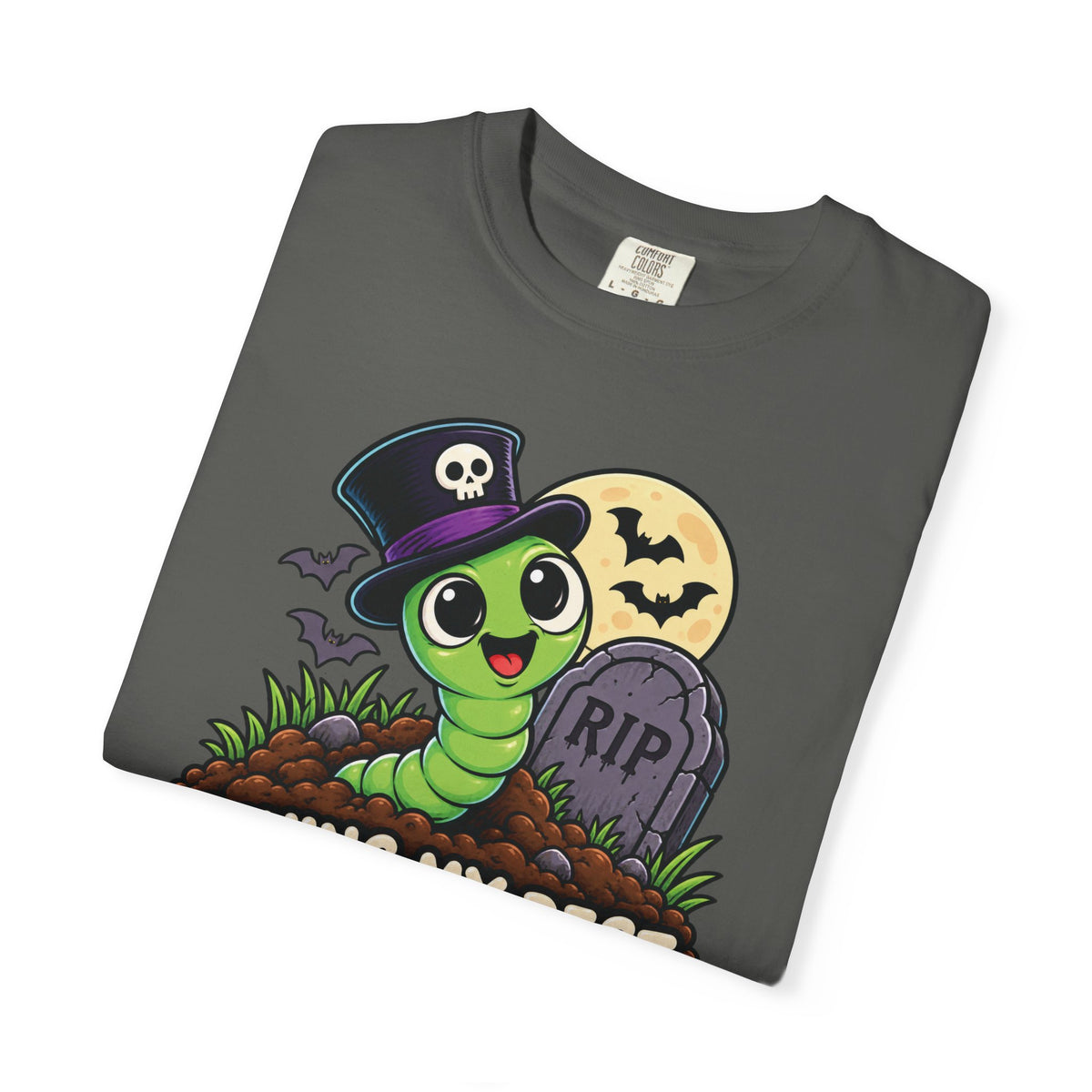 Living My Best Afterlife – Cute Halloween Graveyard Worm T-Shirt