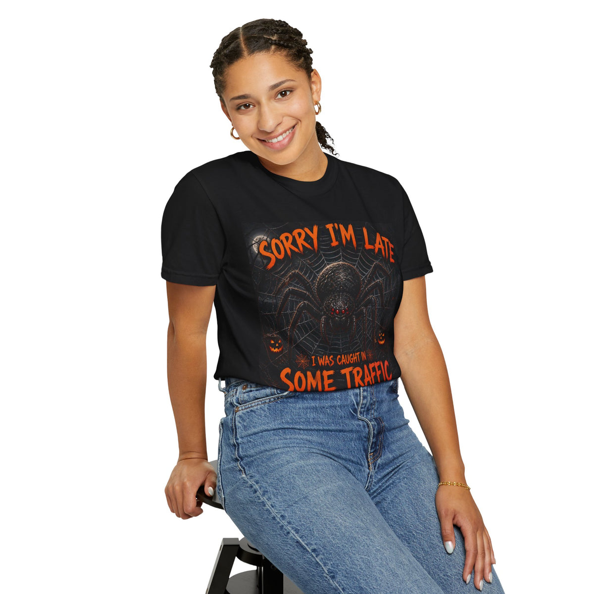 Sorry I'm Late I Was Caught In Some Traffic Spider Halloween T-Shirt