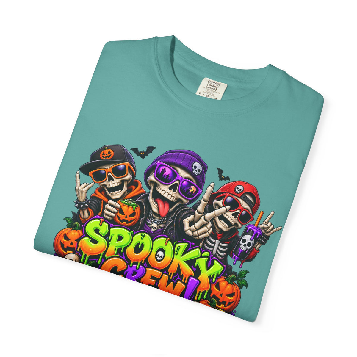 Spooky Crew Halloween T-Shirt – Funny Skeleton Graphic Tee