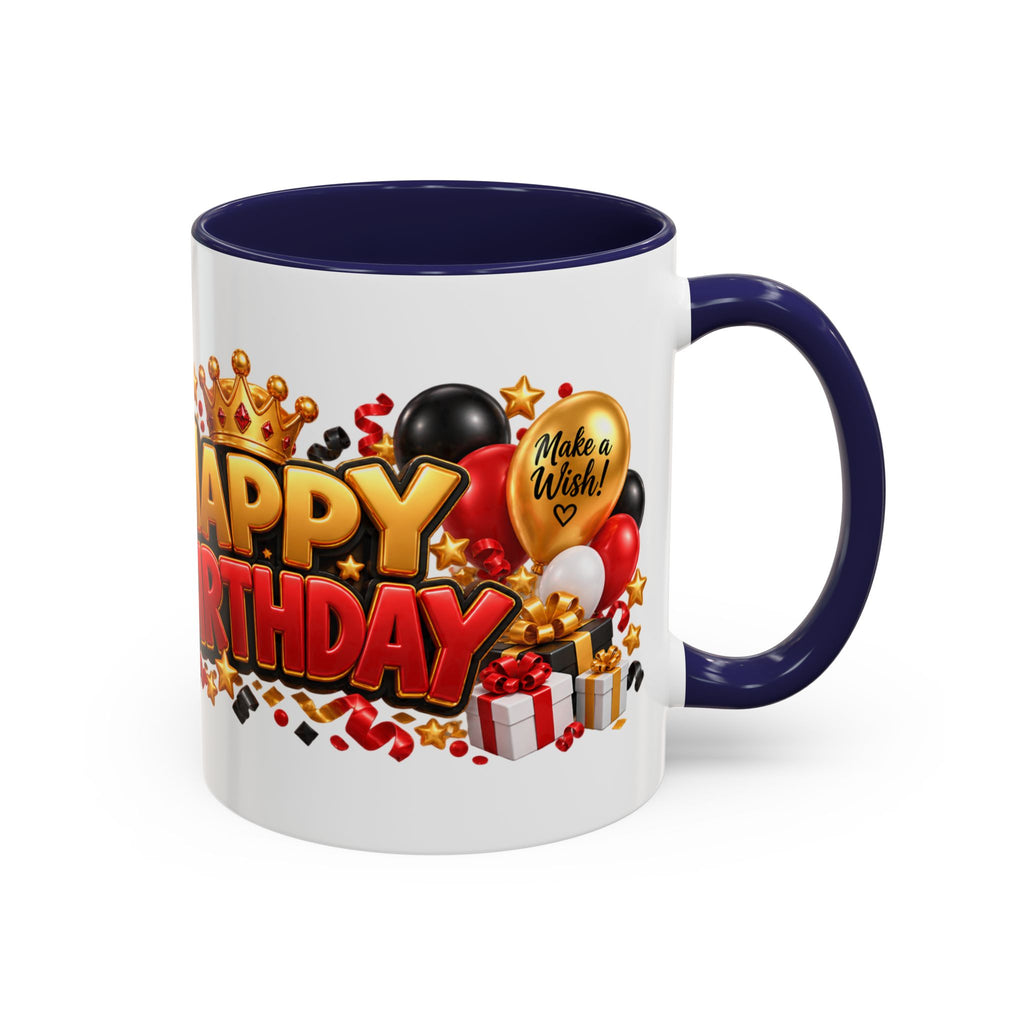 Happy Birthday Eagle Mug – Colorful 3D Birthday Gift – White Coffee Mug