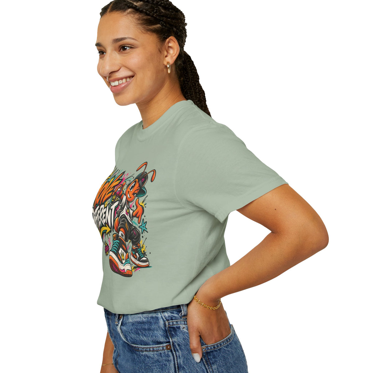Move Different Graphic T-Shirt — Streetwear Skate Ant Mascot Design