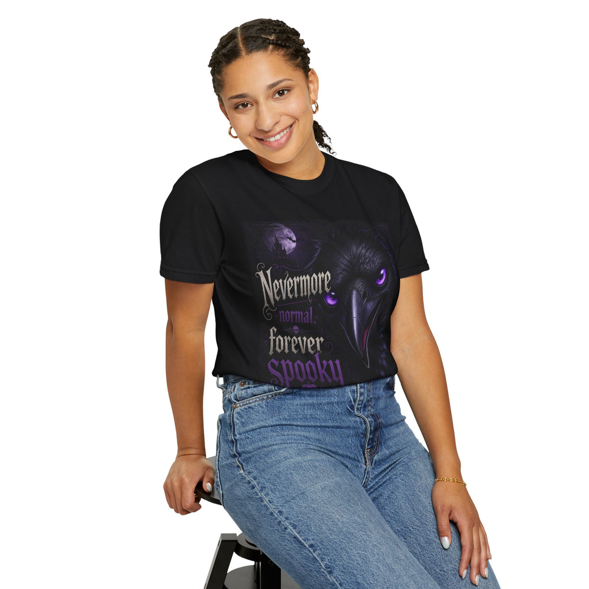 Nevermore Forever Spooky T-Shirt — Gothic Raven Halloween Tee