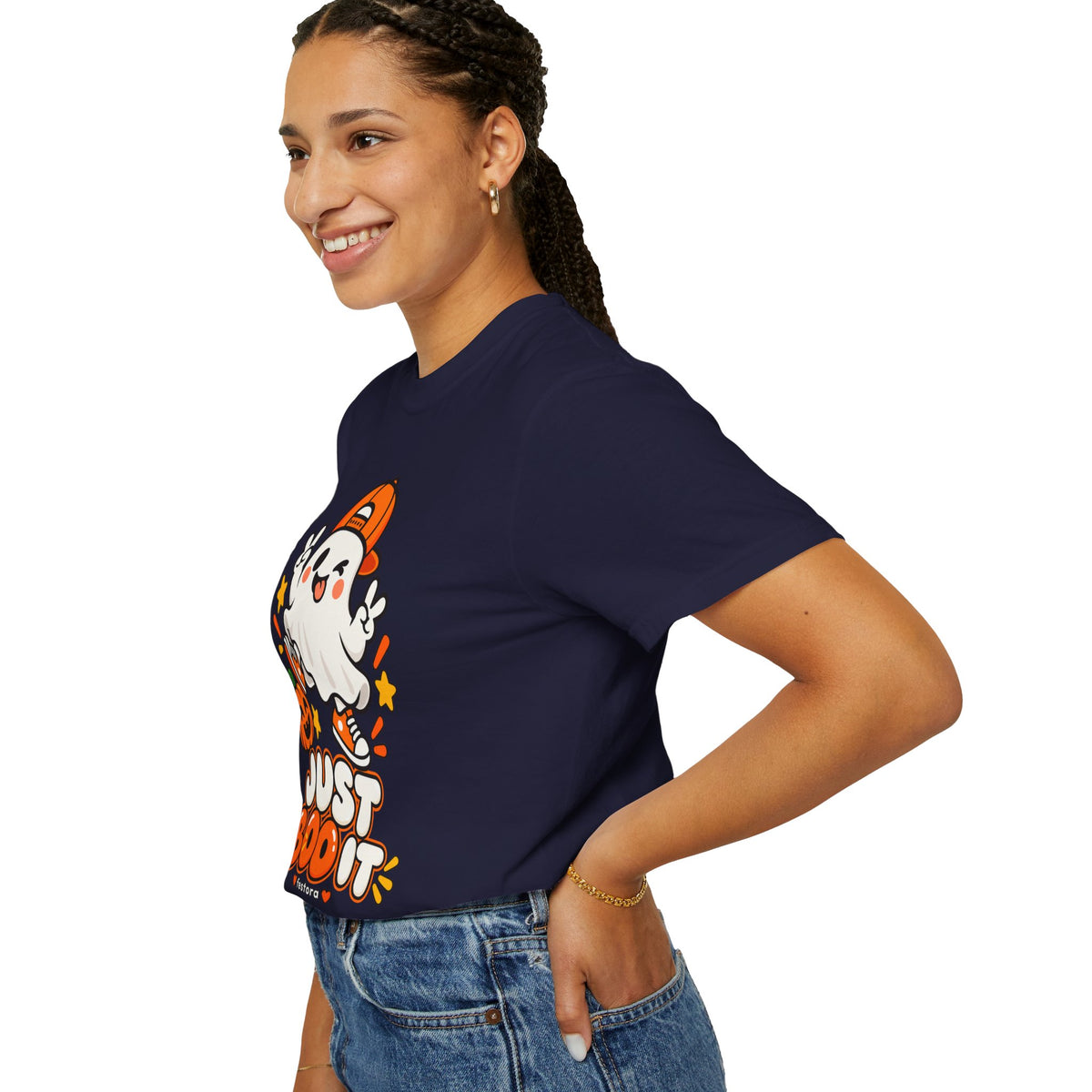 Just Boo It Halloween T-Shirt | Cute Skater Ghost Graphic Tee