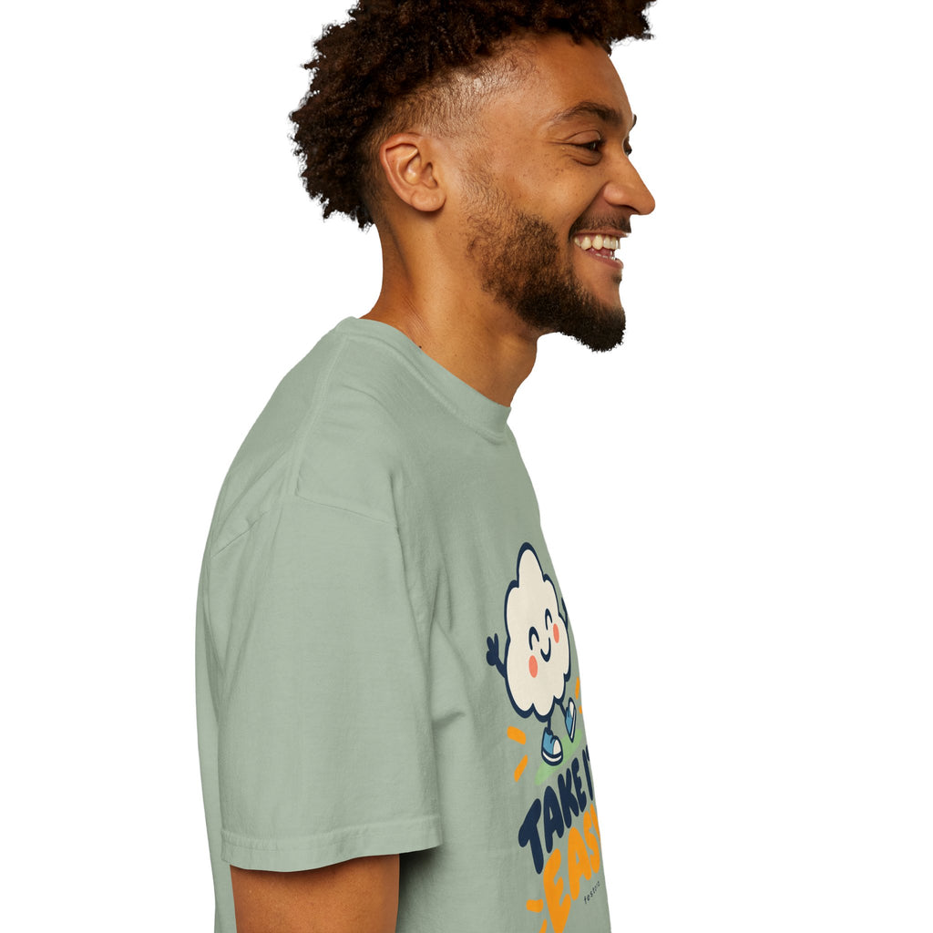 Take It Easy – Happy Cloud Graphic T-Shirt | Festora Everyday