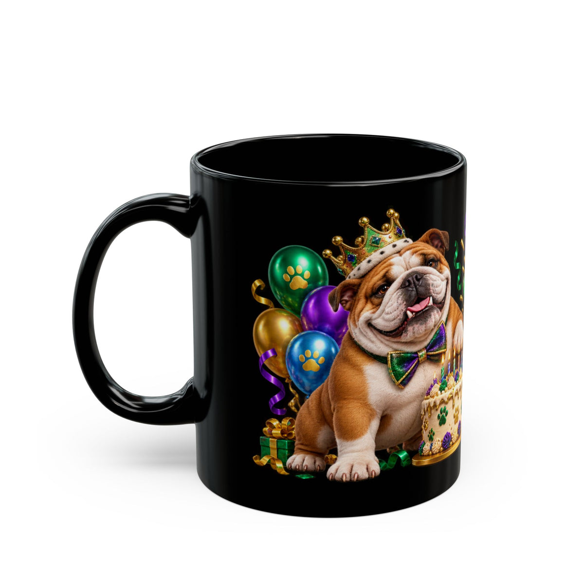 Built to Party English Bulldog Birthday Black Mug