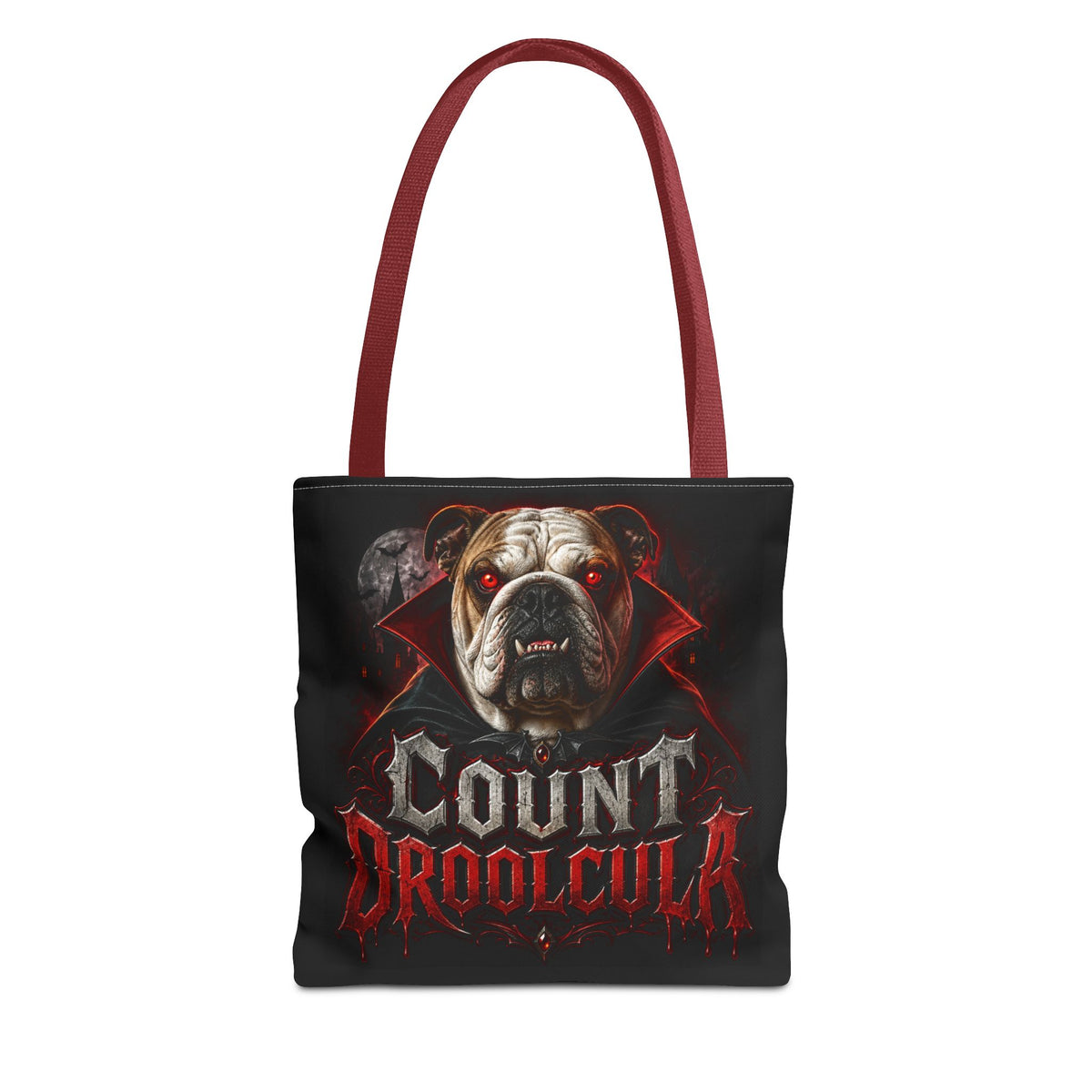 Count Droolcula Tote Bag — Halloween Bulldog Vampire Tote