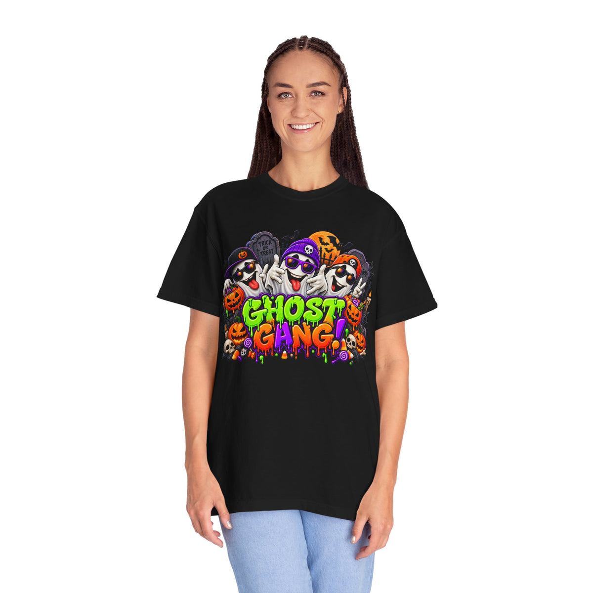 Ghost Gang Halloween T-Shirt – Funny Colorful Ghost Graphic Tee