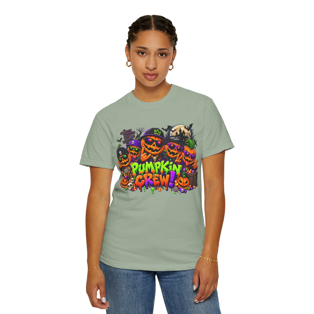 Pumpkin Crew Halloween T-Shirt – Funny Jack O’ Lantern Graphic Tee
