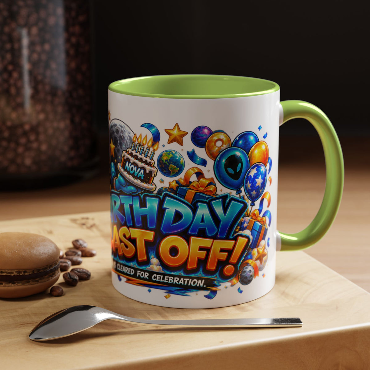 Festora Alien Birthday Mug – Birthday Blast Off Coffee Cup