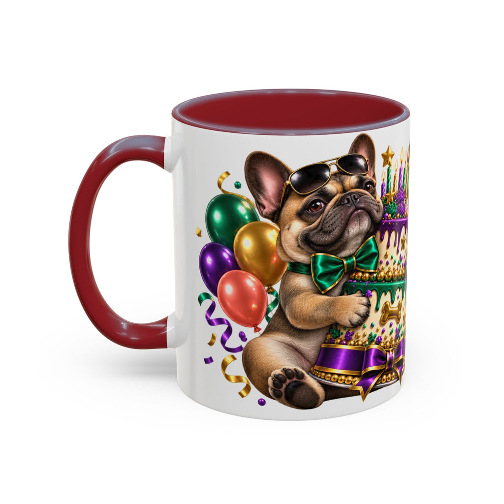 Built for Cake Born to Party French Bulldog White Mug