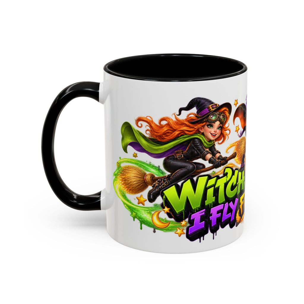 Witch Please I Fly First Class Halloween White Mug