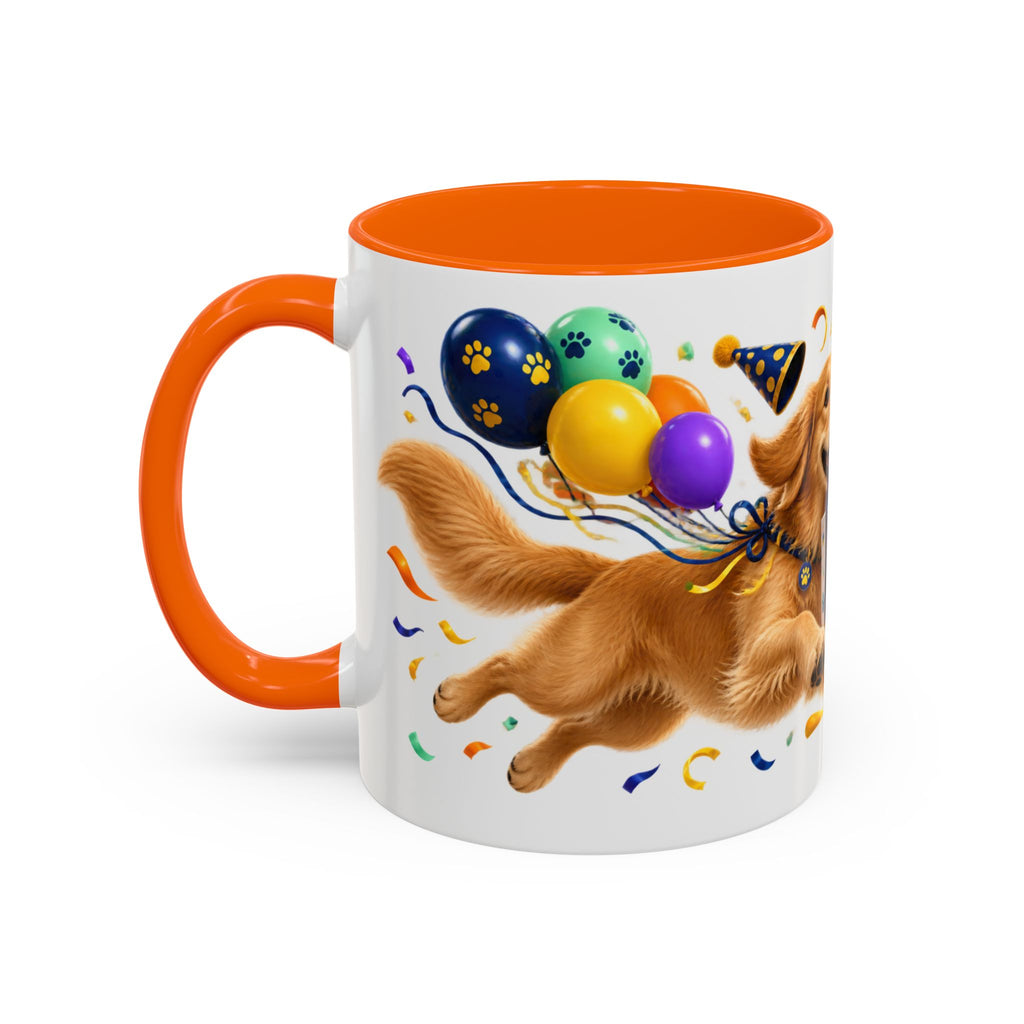 Fetch the Cake Golden Retriever Birthday White Mug