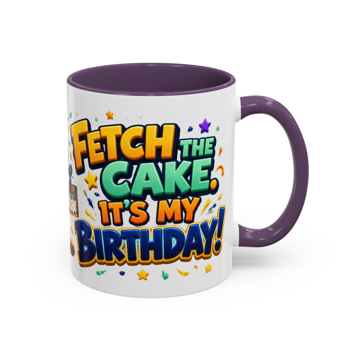 Fetch the Cake Golden Retriever Birthday White Mug