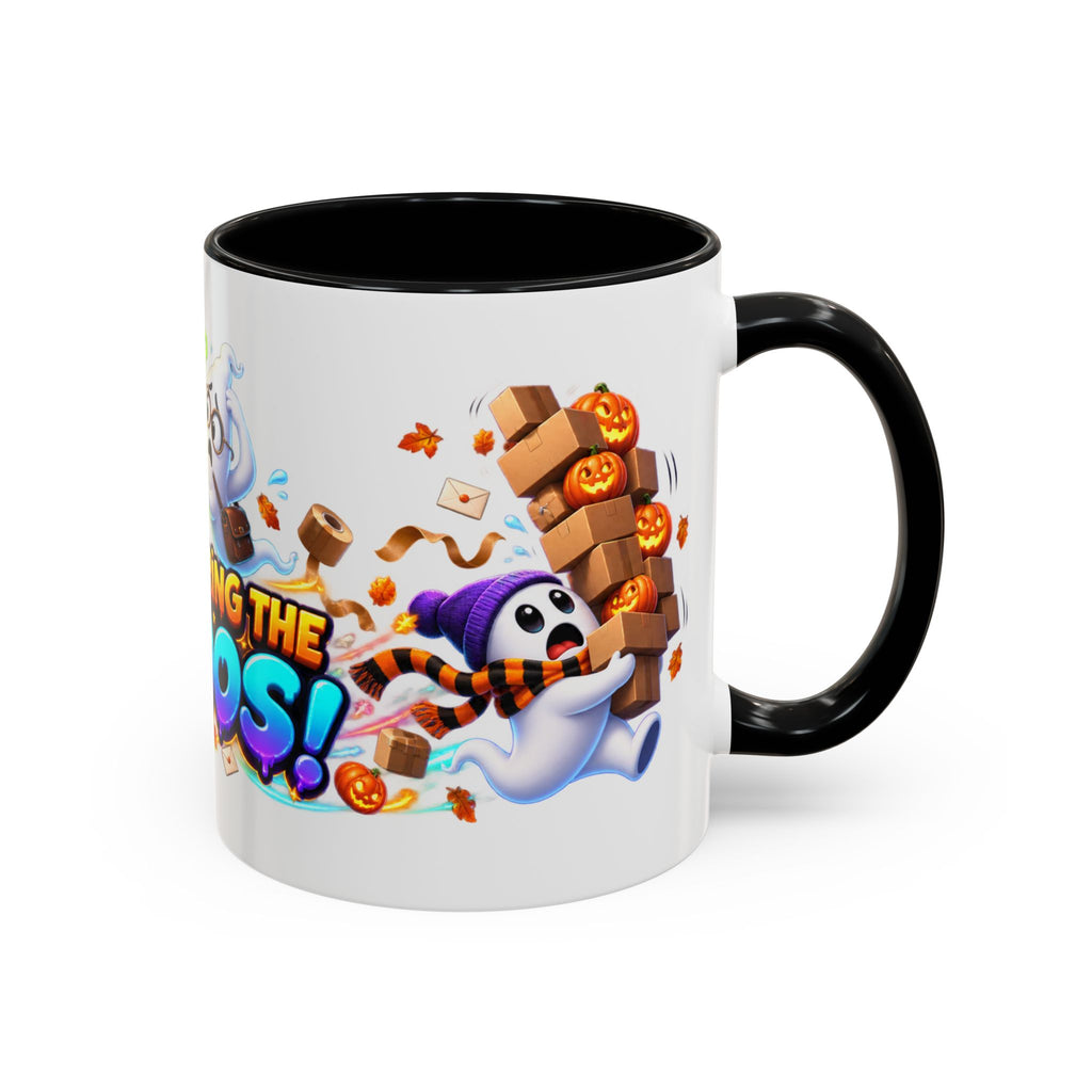Delivering the Boos Ghost Delivery Halloween White Mug