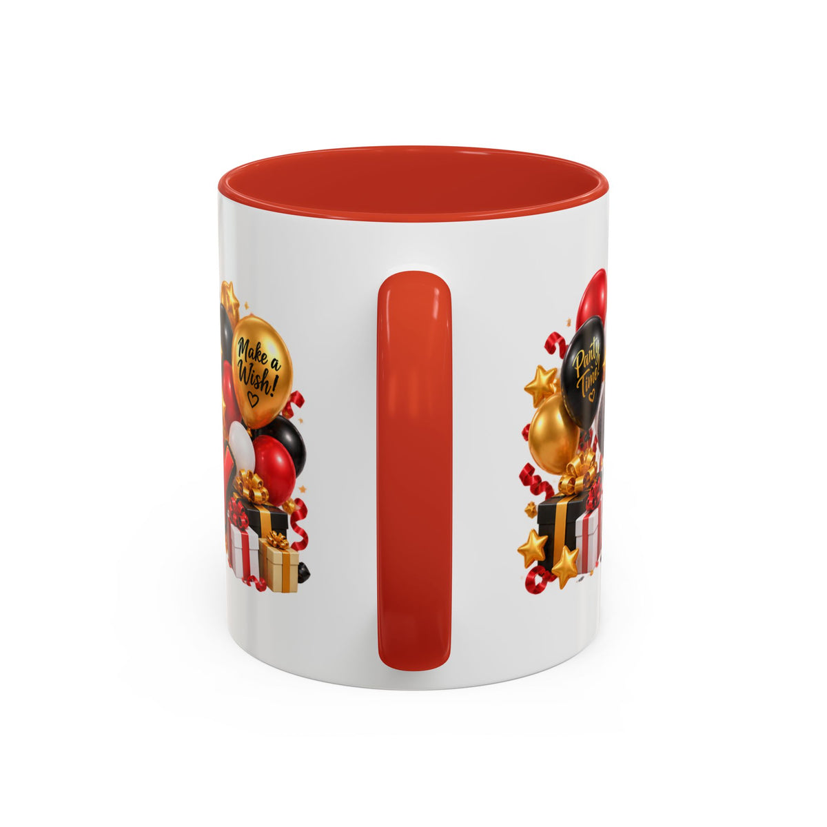 Happy Birthday Rhino Mug – Colorful 3D Birthday Gift – White Coffee Mug