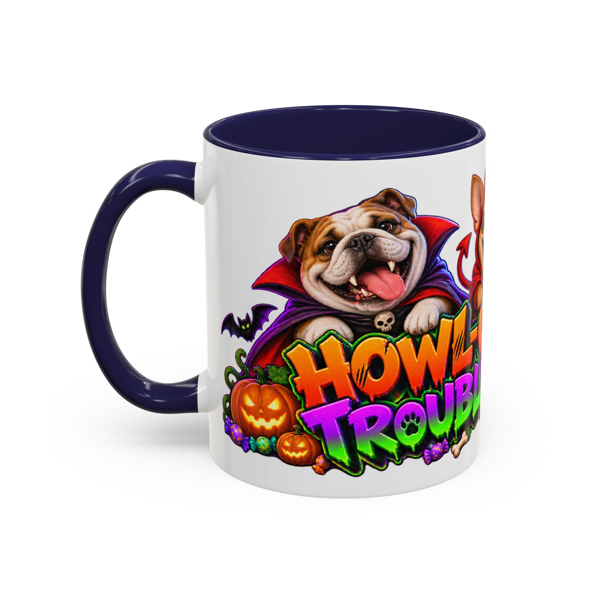 Howl-O-Ween Troublemakers Costume Dogs Halloween White Mug