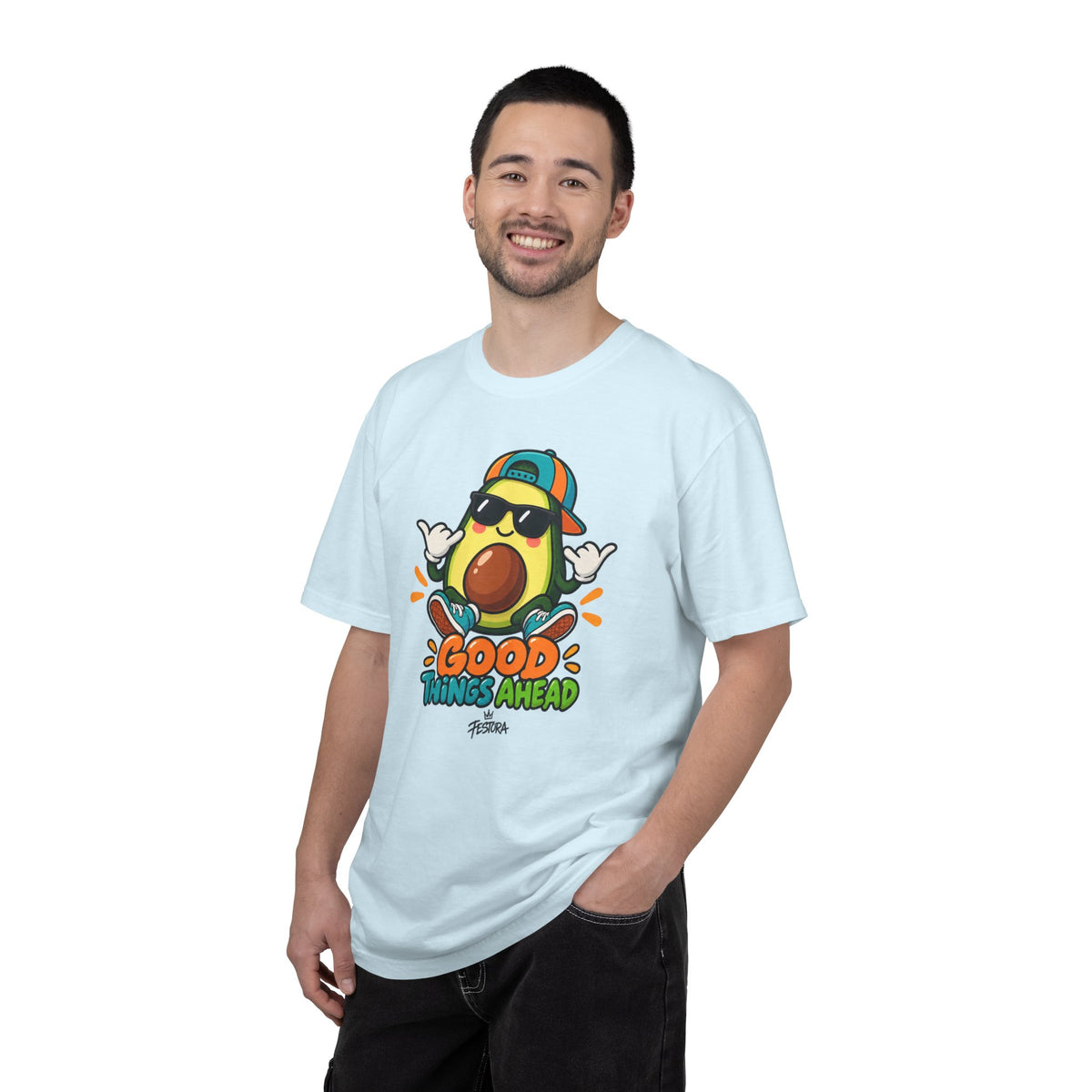 Good Things Ahead Avocado Graphic T-Shirt | Festora Everyday