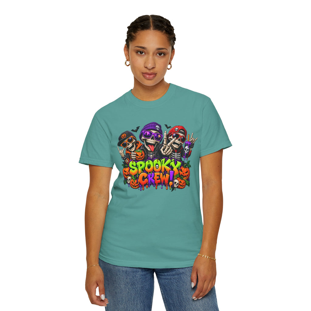 Spooky Crew Halloween T-Shirt – Funny Skeleton Graphic Tee