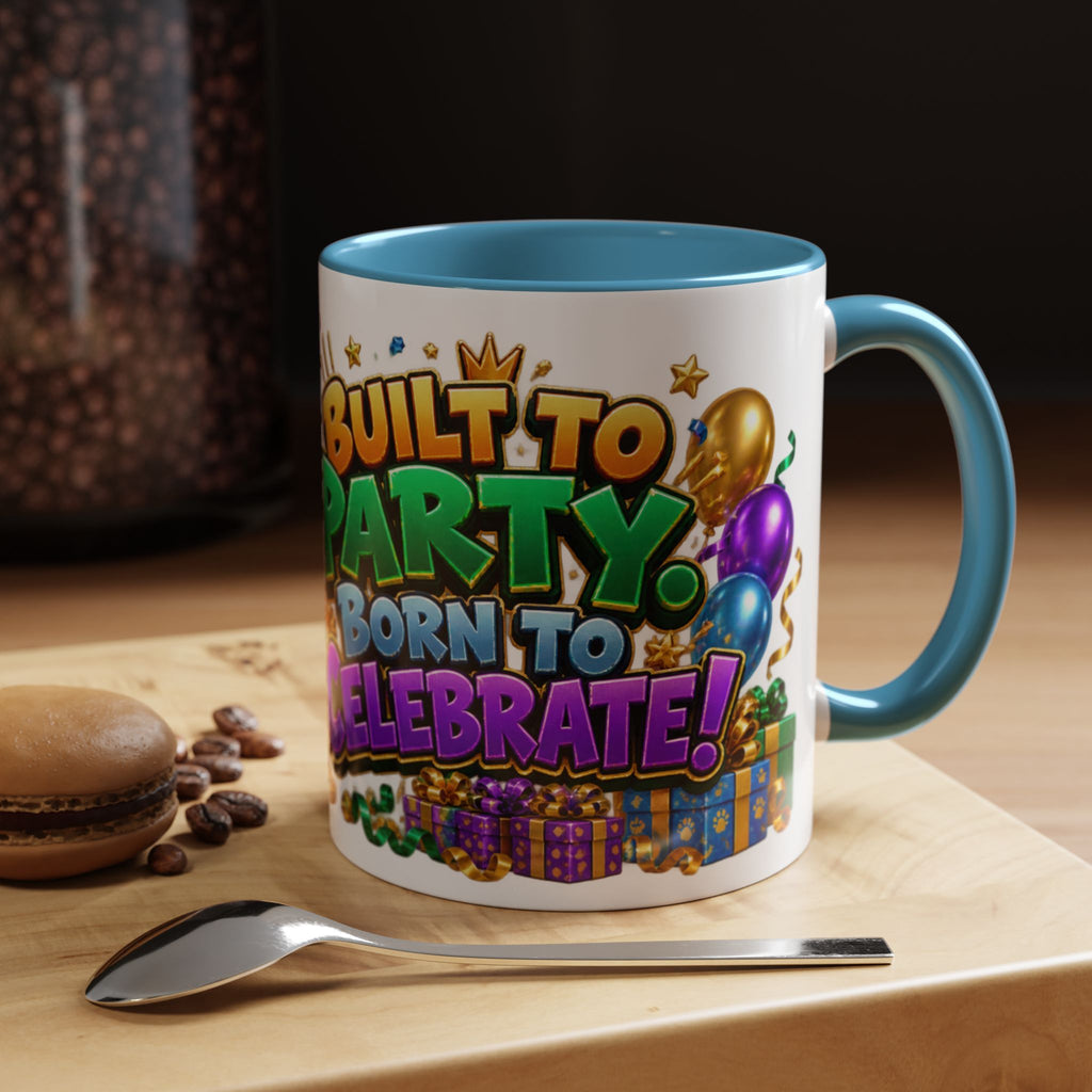 Built to Party English Bulldog Birthday White Mug