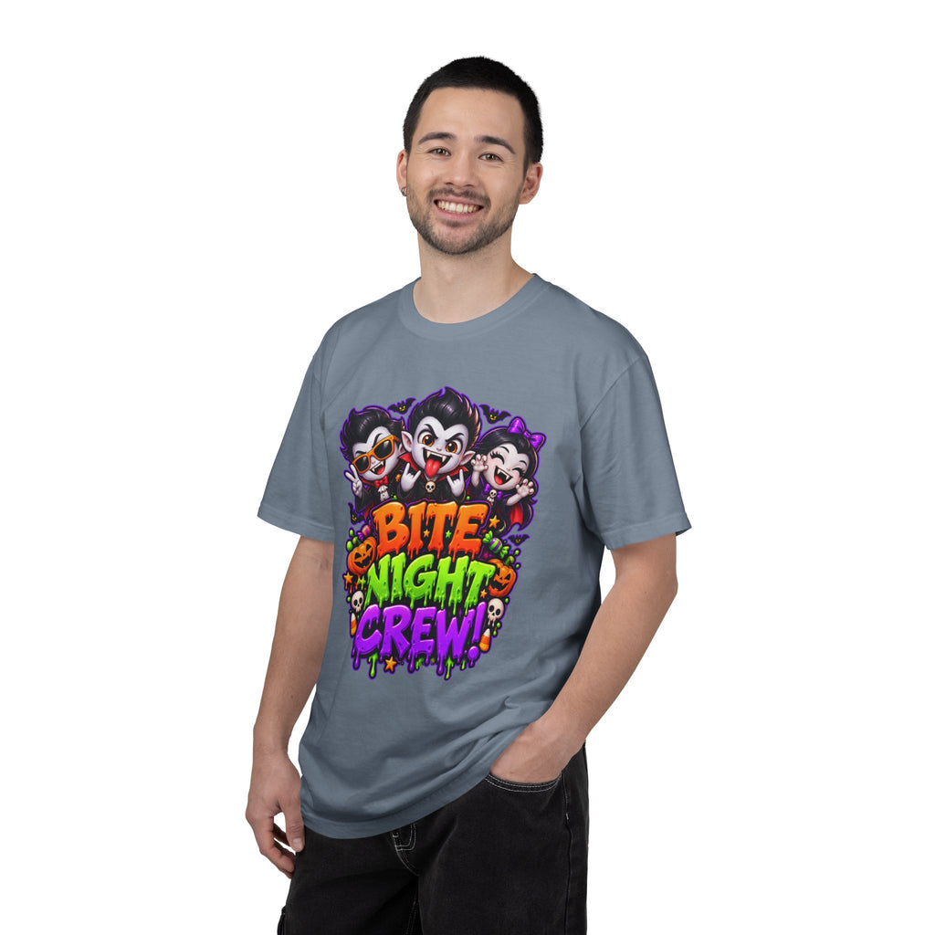 Bite Night Crew Halloween T-Shirt – Funny Vampire Graphic Tee
