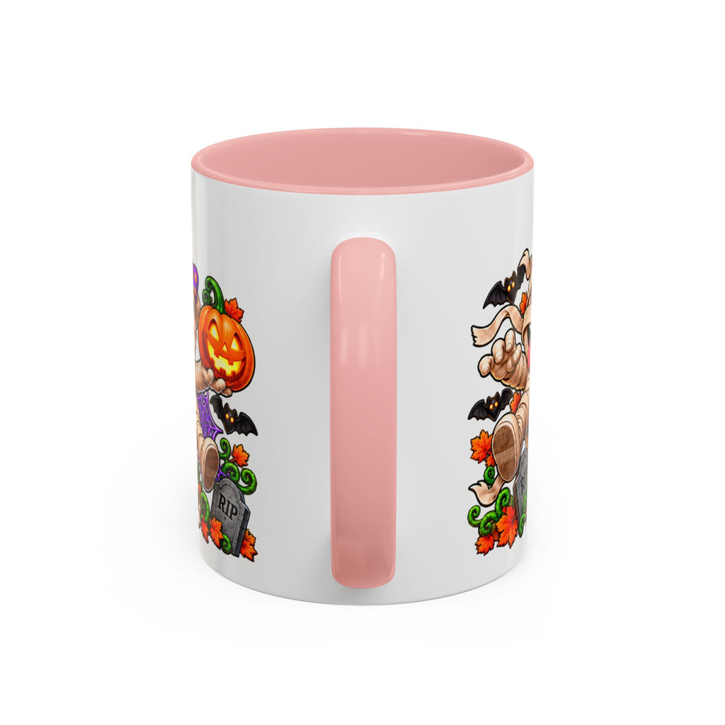 Wrapped Up & Ready to Party White Mug – Funny Mummies & Spooky Party Design