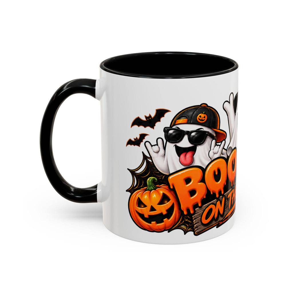 Boo Crew on the Loose Halloween White Mug – Funny Ghosts & Pumpkins