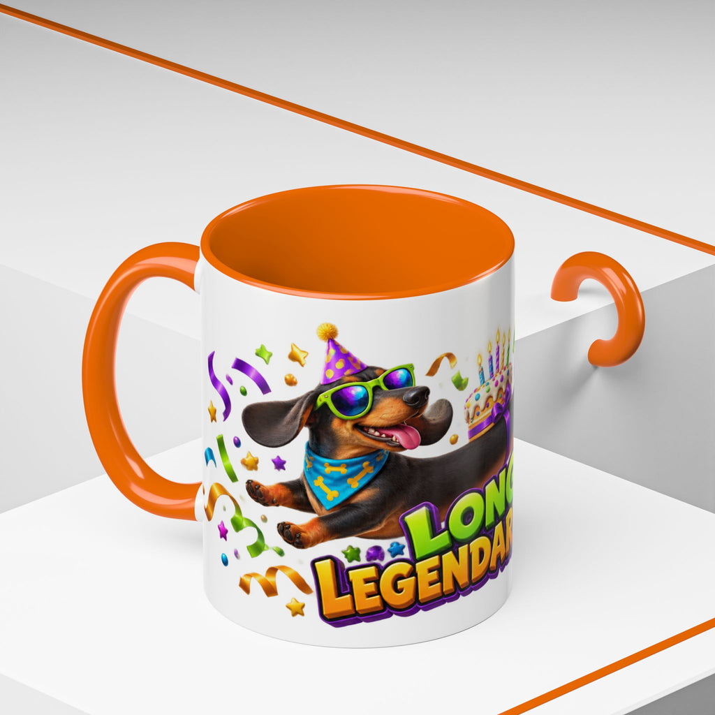 Long Dog Legendary Birthday Dachshund White Mug