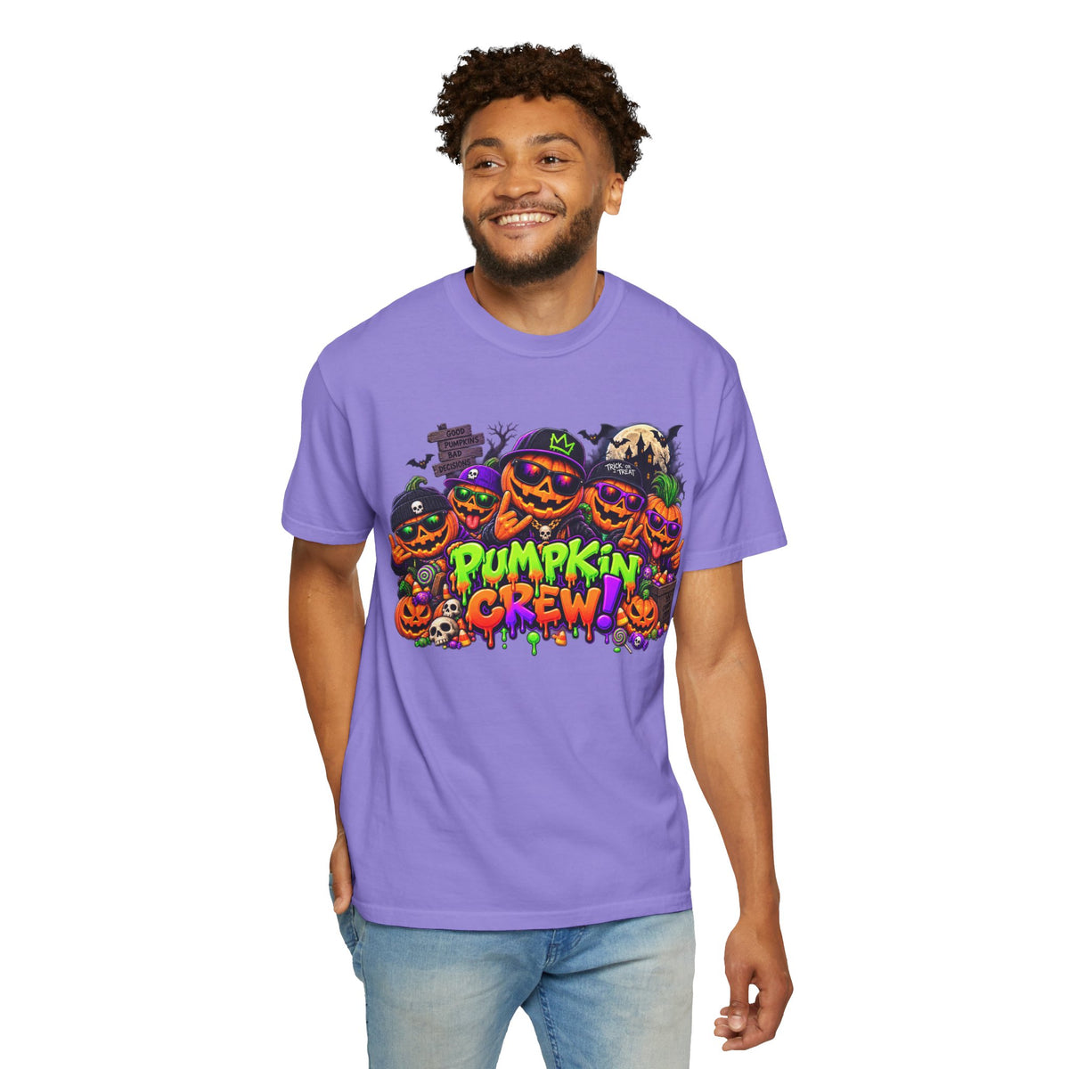 Pumpkin Crew Halloween T-Shirt – Funny Jack O’ Lantern Graphic Tee