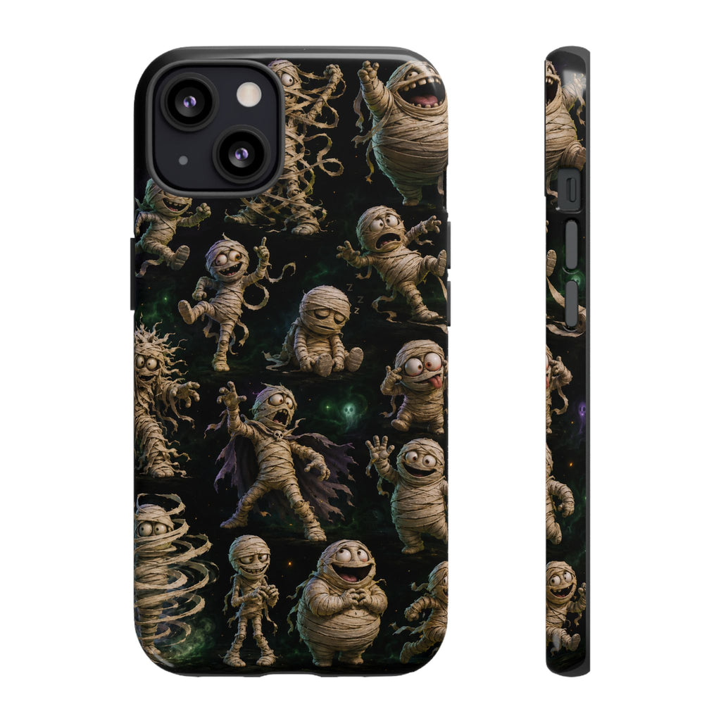 Mummy Pattern Tough Phone Case — Cute Spooky Horror iPhone Cover