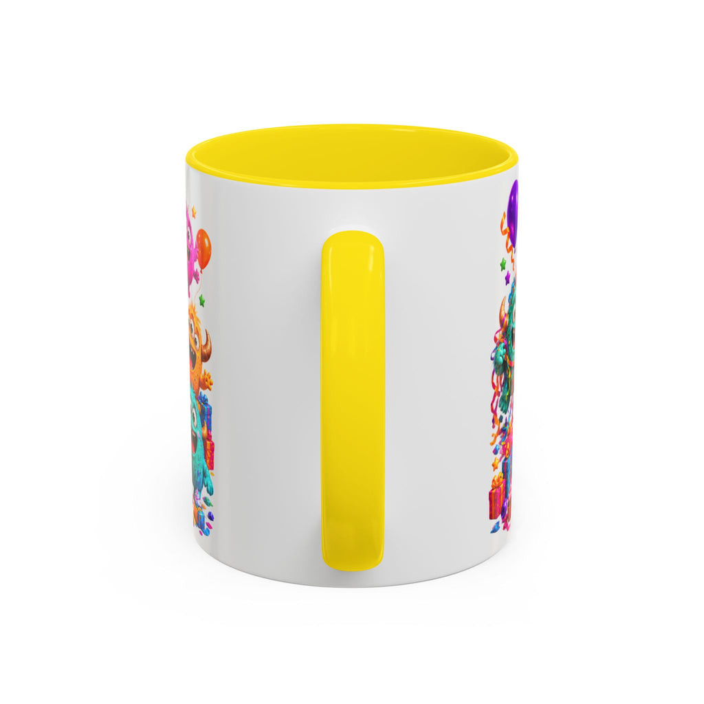 Birthday Mode On Monsters Coffee Mug — Colorful Party Coffee Cup (11/15oz)