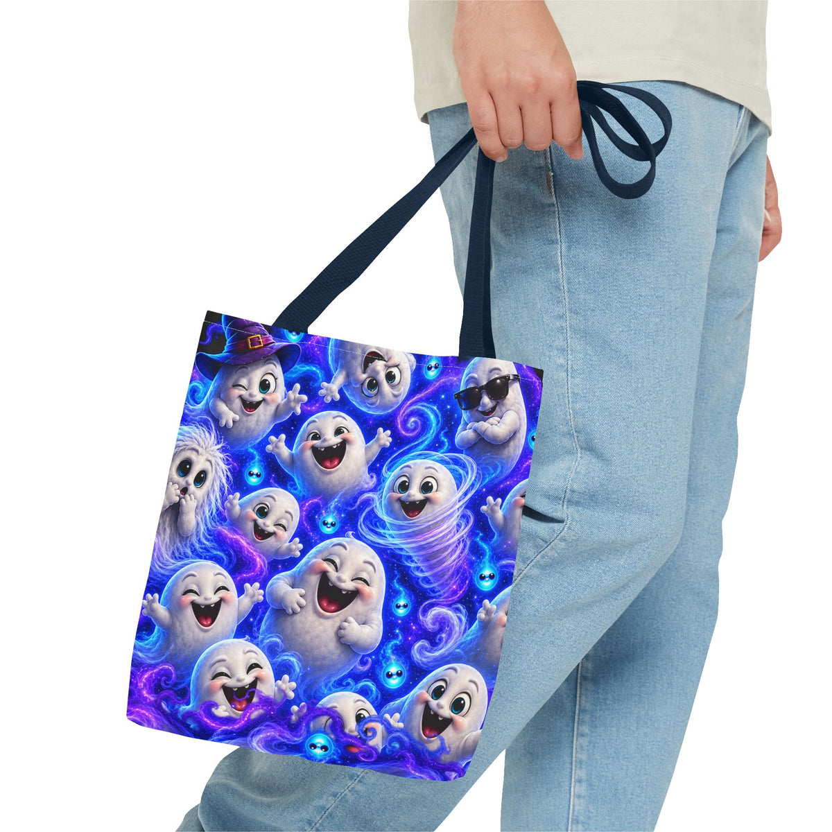 Ghost Friends Tote Bag — Cute Halloween Spirits All-Over Print