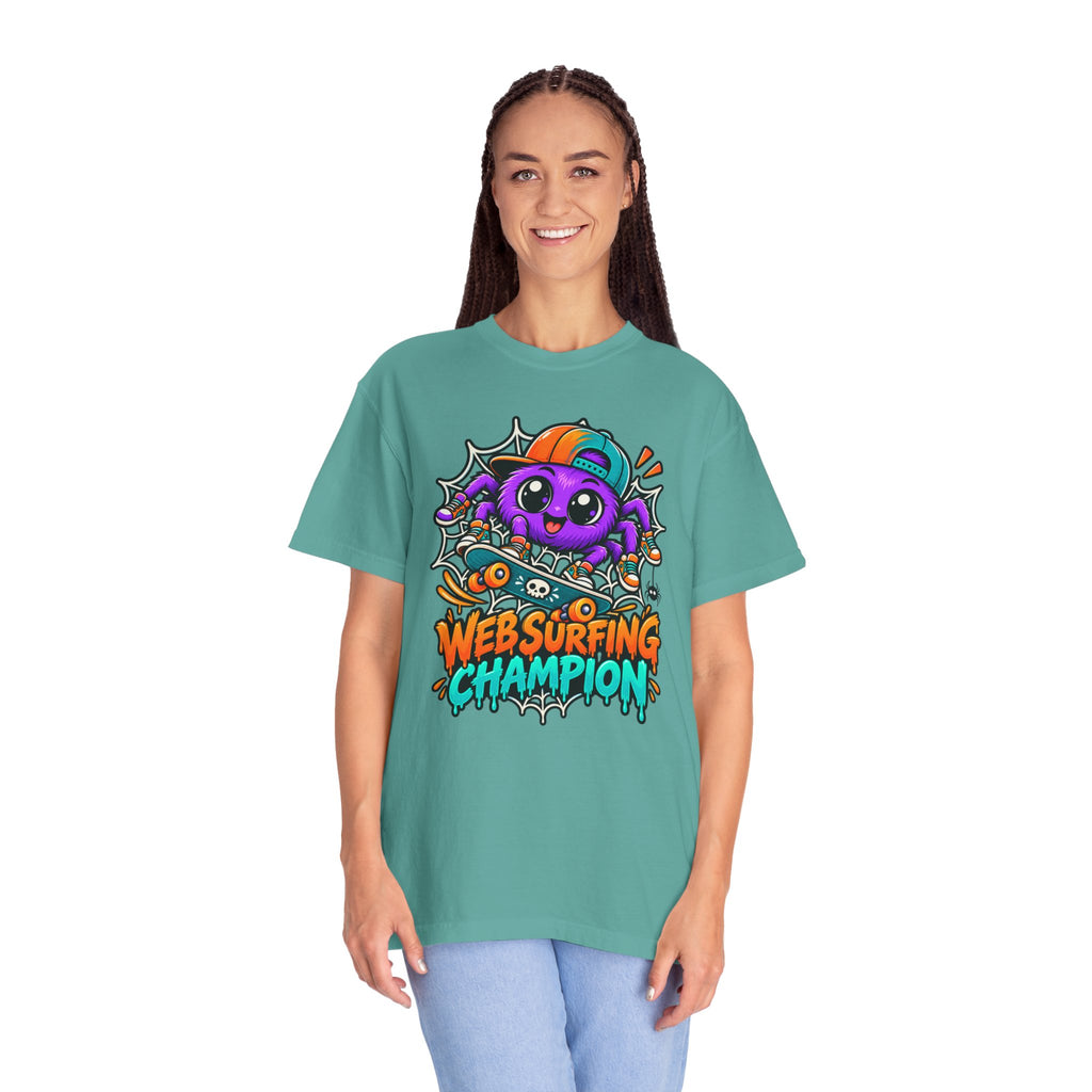 Web Surfing Champion – Cute Halloween Spider T-Shirt