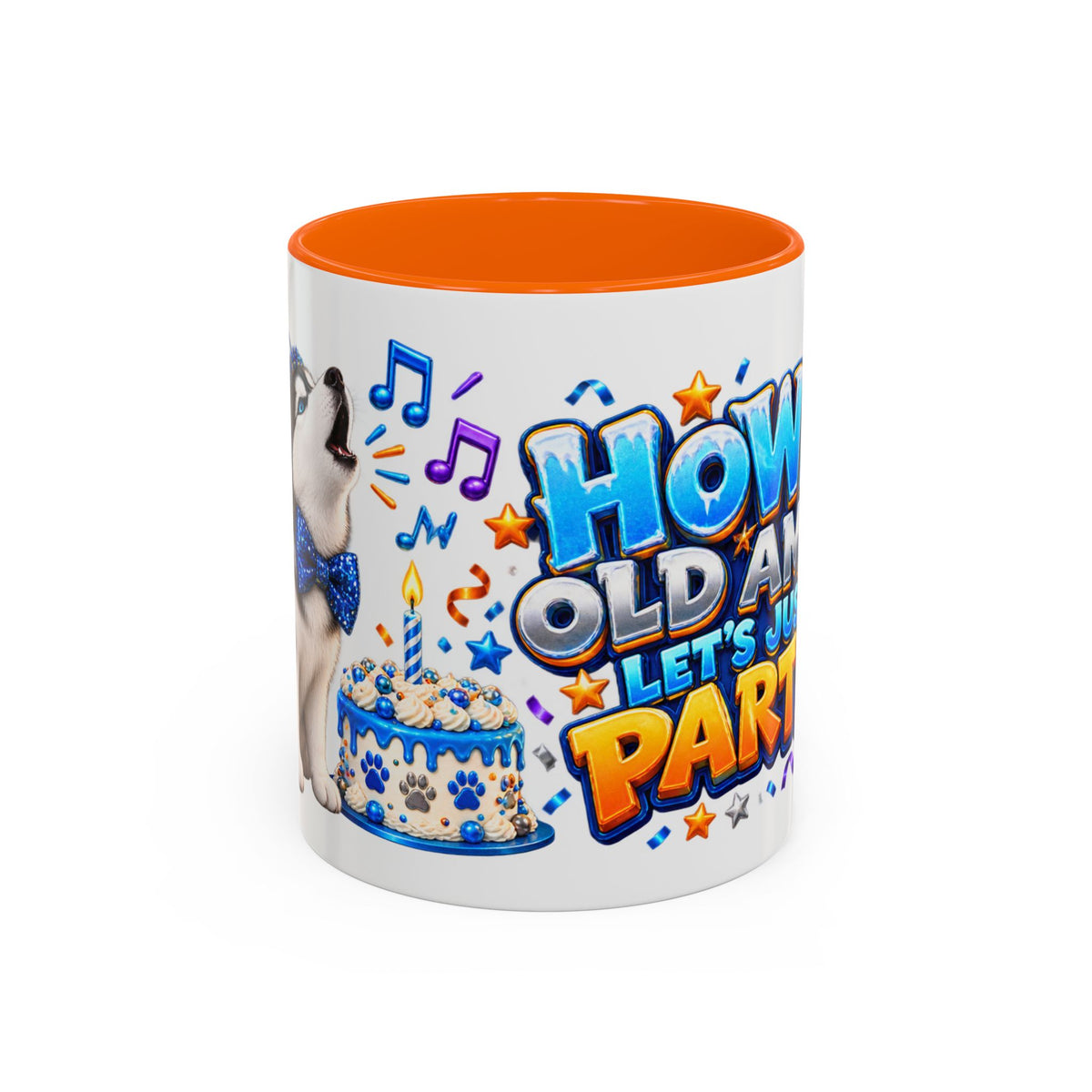 Howl Old Am I Siberian Husky Birthday White Mug