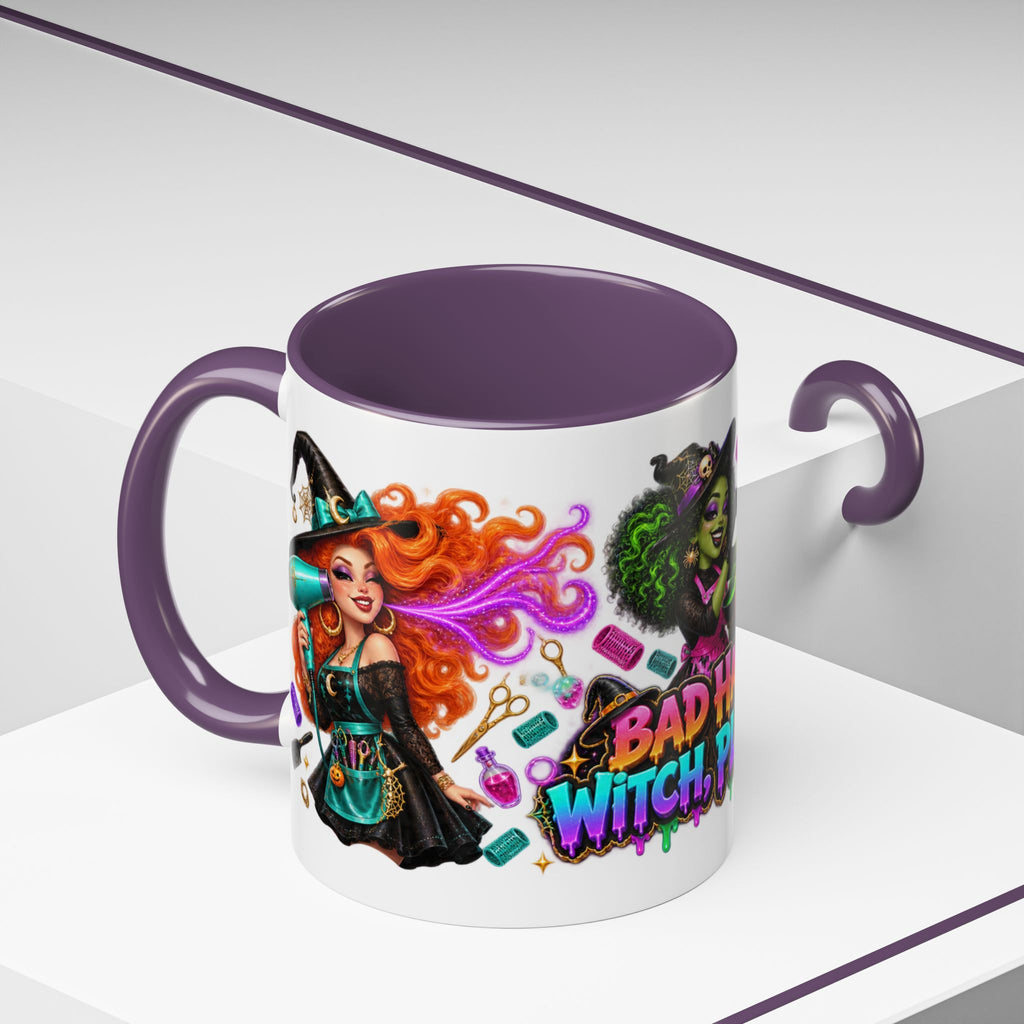 Bad Hair Witch Please Halloween Hairstylist White Mug