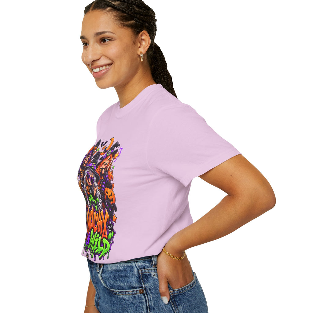 Witchy & Wild – Halloween Witch Crew Graphic T-Shirt