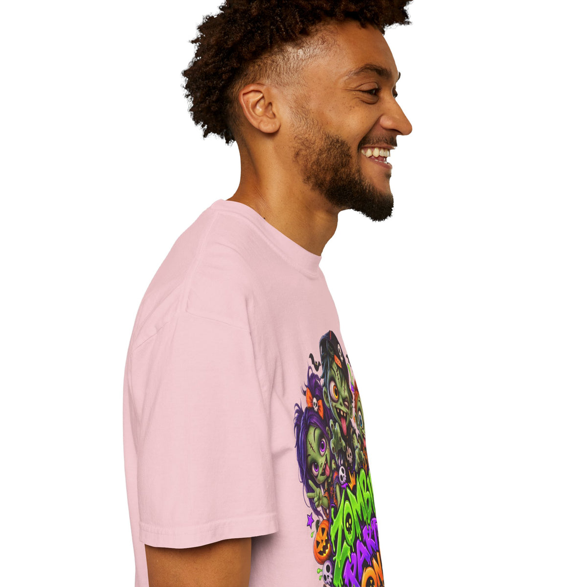 Zombie Party On! – Halloween Zombie Crew Graphic T-Shirt