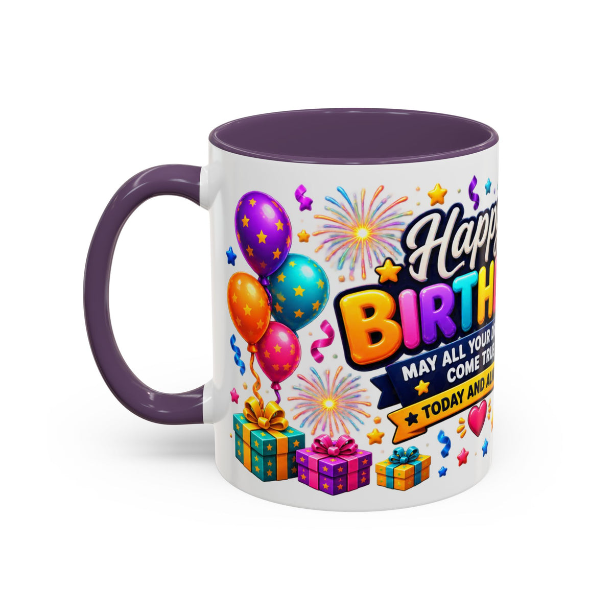 Happy Birthday Alien Coffee Mug — Colorful Galactic Birthday Wishes