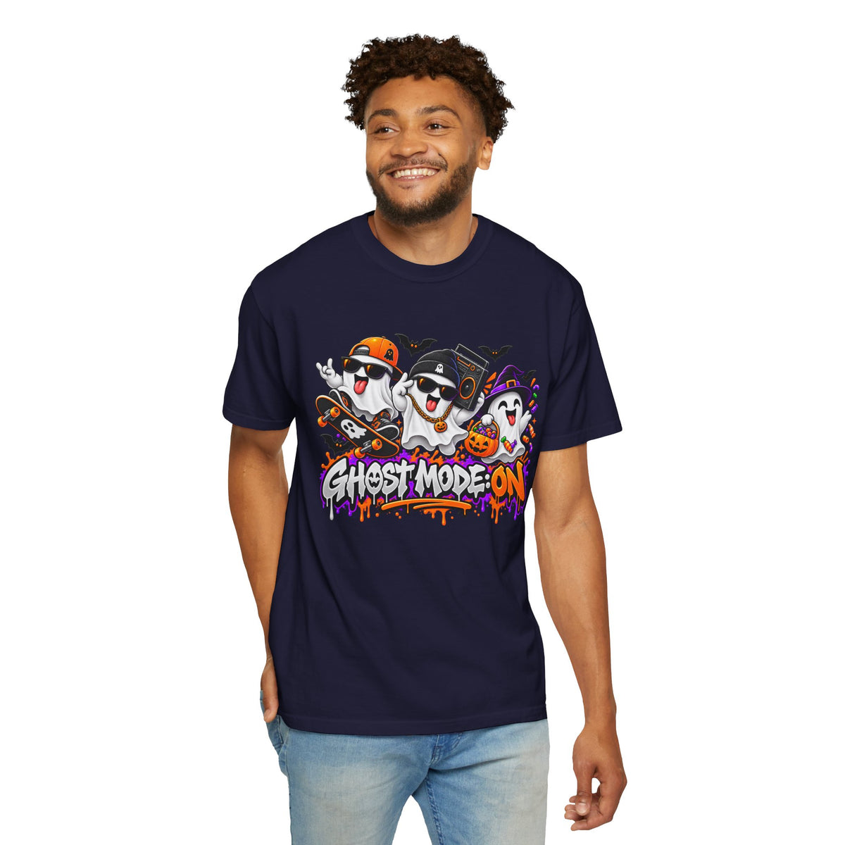 Ghost Mode: ON – Halloween Ghosts Graphic T-Shirt