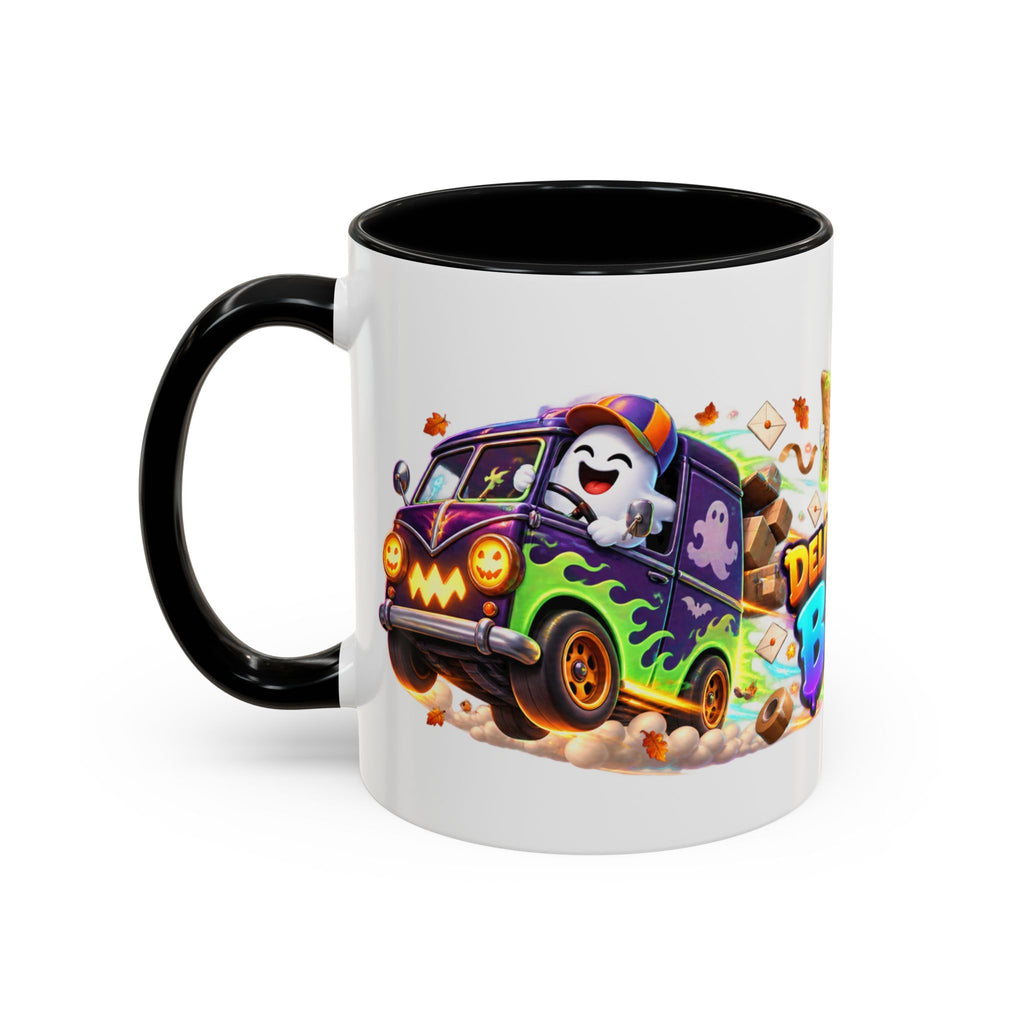 Delivering the Boos Ghost Delivery Halloween White Mug