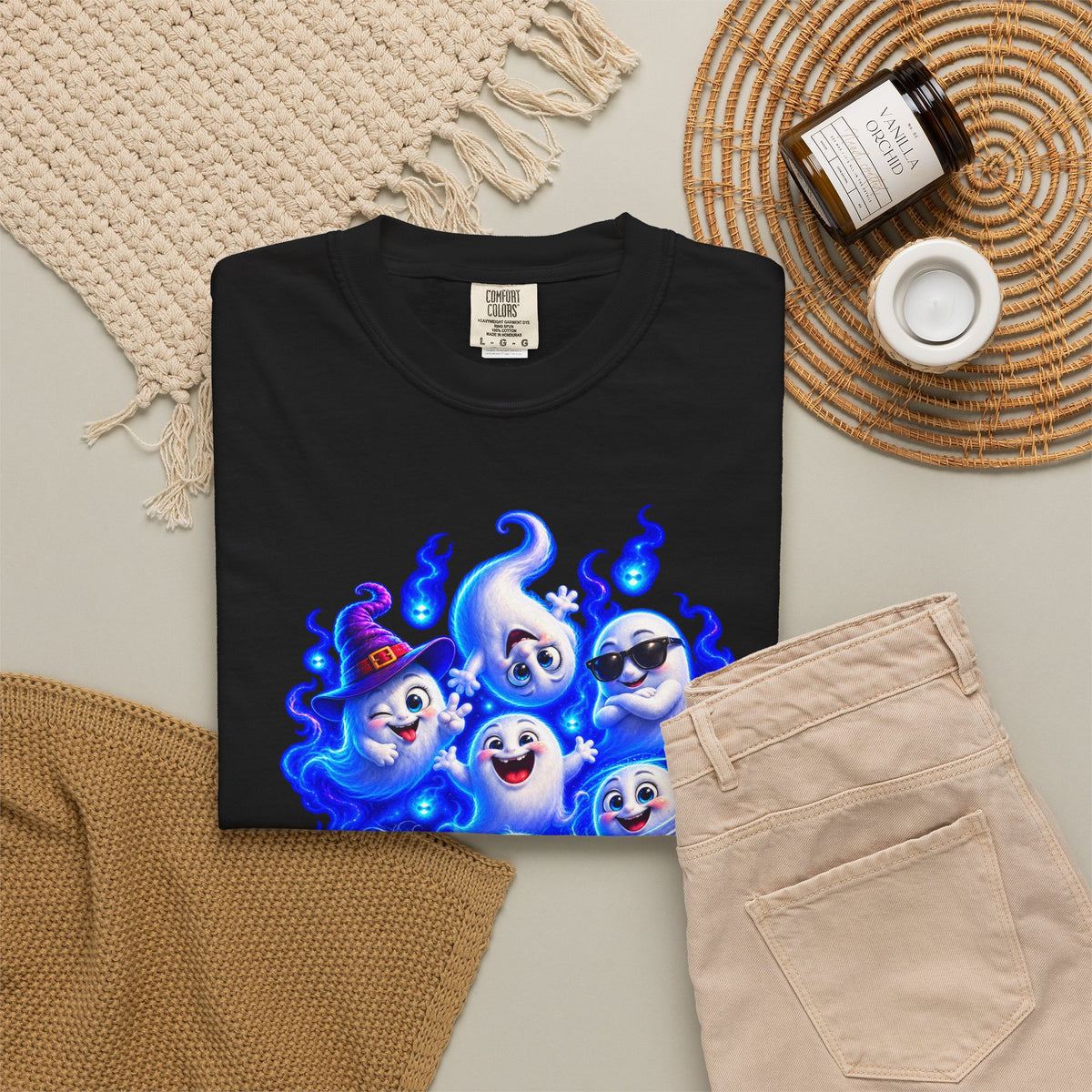 Ghost Squad T‑Shirt — Cute Blue Spirits Halloween Tee
